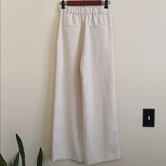 French Connection Cream Wide-Leg Trousers - Picture 8 of 15